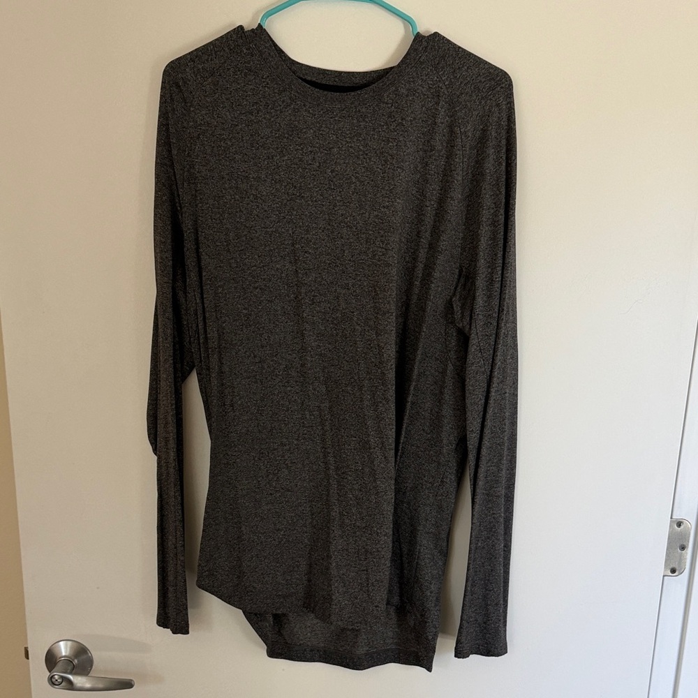 lululemon athletica Men's Long Sleeve Crew - Grey license to train XL